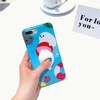 Lapin avec fond noir pour iPhone6 ​​/ 6S Case Cute 3D Squishy Silicon TPU Shell Squeeze Stress Relieve Toys Mobliephone Back Cover