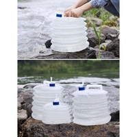 Large Capacity Portable Folding Water Container with Spigot Camping Water Storage Carrier Jug for Outdoor Camping Traveling 10L