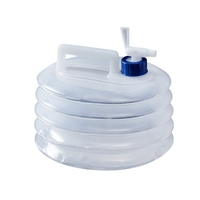 Large Capacity Portable Folding Water Container with Spigot Camping Water Storage Carrier Jug for Outdoor Camping Traveling 5L