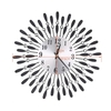 Large Decorative 3D Iron Art Wall Clock Non-ticking Modern Wall Clock for Living Room Bedroom 3D Silent European Style Clock