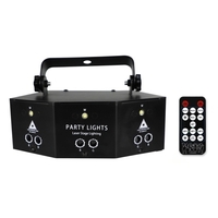 Laser fête lumière 9 yeux LED éclairage de scène LED lumière stroboscopique son activé télécommande pour fête KTV DJ Disco mariage