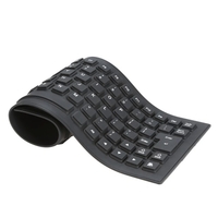 Lavable pour PC portable ordinateur portable résistant à la poussière 85 Clés Pliable Rollup Flexible USB Wired Keyboard silicone résistant à l