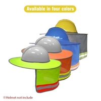 Le bord du casque de protection solaire convient au casque de protection solaire de sécurité réfléchissant pour les chantiers de construction Installation extérieure
