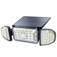 Le capteur de mouvement de lumière de mur actionné solaire de 164LED allume la lumière solaire imperméable extérieure