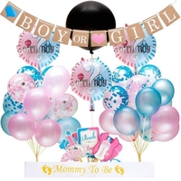 Le genre de bébé révèle des accessoires de fête Accessoires photo ballon rose et bleu