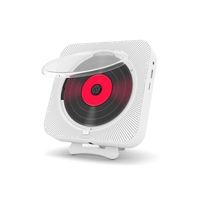 Lecteur CD portable KC-909 Haut-parleur intégré Lecteurs CD stéréo avec double prise casque 3, 5 mm Écran LED Lecteur de musique CD mural avec télécommande IR Prend en charge la carte CD / BT / FM / TF / AUX