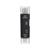 Lecteur de carte 3 en 1 Type-C Micro USB Type-C OTG Extension Lecteur de carte mémoire TF haute vitesse pour PC Ordinateur Téléphone Noir