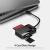 Lecteur de carte kawau USB3.0 4-en-1 lecteur de carte SD/TF/CF/MS Transmission haute vitesse ABS Shell Support lecture simultanée des données