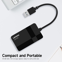 Lecteur de carte Lenovo D303 USB3.0 Lecteur de carte SD/TF/MS/CF 4-en-1 Transmission à grande vitesse Coque ABS Prise en charge de la lecture simultanée des données