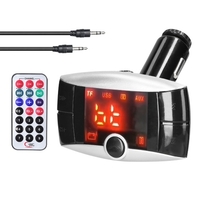 Lecteur MP3 de voiture BT Transmetteur FM sans fil Audio Musique Stéréo Chargeur de voiture double USB avec écran LCD Télécommande Prise en charge des appels mains libres Clé USB