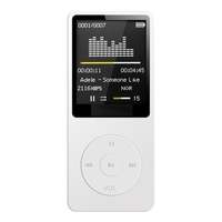 Lecteur MP3 portable Écran TFT 1, 8 pouces Microphone intégré Prise en charge de la batterie au lithium Carte TF avec radio FM Enregistrement vocal Noir