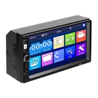 Lecteur MP5 de voiture de 7 pouces Radio FM stéréo double DIN BT Prise en charge des appels mains libres Carte TF / USB / AUX-IN Lien téléphonique Image inversée Commande au volant