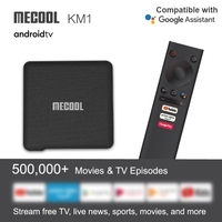 Lecteur multimédia WiFi MECOOL KM1 Android 9.0 TV Box 4K HDR 2.4 / 5G 2T2R