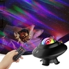 LED Aurora projecteur étoile lampe de Projection BT haut-parleur veilleuse avec télécommande chambre atmosphère lampe