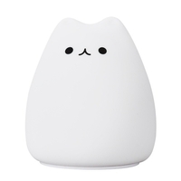 LED batterie nuit dessin animé mignon chat silicone lumière LED changement de couleur chambre d