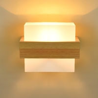 Led bois applique murale chambre lampe de chevet créatif salle d