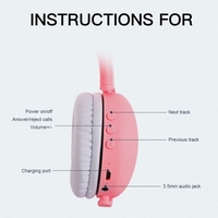 LED Cat Ear Headphones RGB Color Bluetooth 5.0 Casques antibruit Pliable Adultes Enfants Écouteurs avec Micro