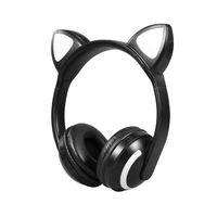 LED Cat Ear ZW-19 Headset RGB 7-Color Lights Casque antibruit BT 4.2 Kids Earphone Prise en charge de 3, 5 mm