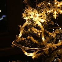 LED Christmas Fairy Hanging Light Christmas Window Wall Decor Lights pour mariage en chambre