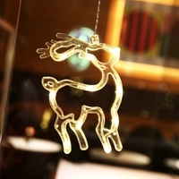 LED Christmas Fairy Hanging Light Christmas Window Wall Decor Lights pour mariage en chambre