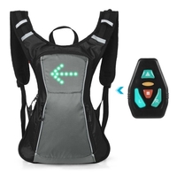 LED clignotant sac à dos IPX5 étanche sac à dos réfléchissant avec indicateur de Direction USB Rechargeable sac de lumière de sécurité sans fil télécommande sac de vélo pour le cyclisme en cours d