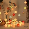 Led coton fil à coudre boule chaîne lumières maison fête de noël mariage Festival décoratif chaîne lampe