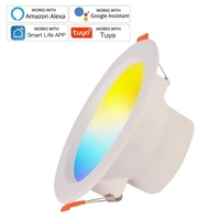 LED Dimming Downlight RGB Multicolor Lights Spot Light Timing Dimmable Eye-confort Lampe Fonctionne avec Tuya Google Assistant Alexa