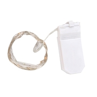 Led guirlande lumineuse en fil de cuivre argenté avec boîte à piles pour boîte-cadeau pièce maîtresse de mariage décoration de table de noël