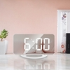 LED Miroir Horloge Mini Réveil Numérique Horloge De Table avec Fonction Snooze 3 Luminosité Réglable Auto-Adaptation Rétro-Éclairage