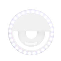 Led Selfie Light Circle Flash Fill Clip Lampe de caméra Portable Dimmable Lumière supplémentaire pour téléphone portable et tablettes