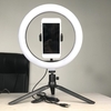 LED Selfie Round Light Brightness Réglable Lampe pour Live Broadcast Selfie Photographie Vidéo avec Support de Téléphone Mobile