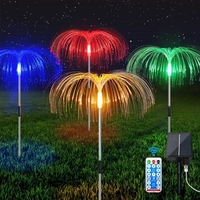 LED Solaire Fibre Optique Lumière Couleur Méduse Lumière Jardin Pelouse Lumière Extérieure Étanche Lumière Décorative Un à Cinq