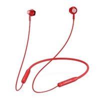 Lenovo HE06 Écouteurs sans fil BT5.0 Écouteurs magnétiques à tour de cou avec micro/écouteurs stéréo de 10 heures pour le sport pour la course à pied en salle de sport Compatible avec iOS/Android