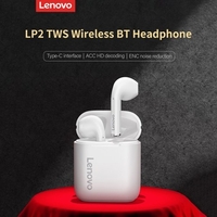 Lenovo LP2 Wireless BT Casque Semi-in-ear Sports Écouteurs Étanche À La Transpiration Écouteur ENC Réduction Du Bruit Noir