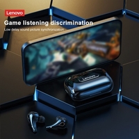 Lenovo LP3 Écouteurs sans fil Bluetooth 5.0 Casques étanches Écouteurs de jeu à basse latence stéréo avec affichage d