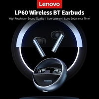 Lenovo LP60 Wireless BT Casque Intra-auriculaires Sports Écouteurs Rotation Conception HiFi Qualité Sonore Faible Latence