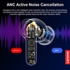 Lenovo LP70 BT5.2 True Casque sans fil Casque à suppression active du bruit avec micro ENC ANC Musique Écouteurs Casque de sport Boîte de charge Contrôle tactile