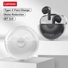 Lenovo LP80 BT 5.0 True Wireless Earphones Casque de sport translucide étanche avec micro HD