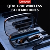 Lenovo QT81 Wireless BT Headphone Semi-in-ear Sports Earbuds BT5.0 Chip Battery Display Screen Touch Control Blanc (Nouvelle Version)