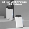 Lenovo S-03 Boîtier de disque dur portable 2, 5 pouces USB3.0 SATA Boîtier de disque dur externe Transmission à grande vitesse Installation sans outil