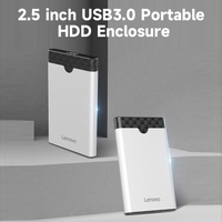 Lenovo S-03 Boîtier de disque dur portable 2, 5 pouces USB3.0 SATA Boîtier de disque dur externe Transmission à grande vitesse Installation sans outil