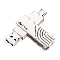 Lenovo thinkplus 128 Go Type-C USB3.0 Téléphone portable Disque U TPCU301 Ordinateur de téléphone portable à double port Clé USB montée sur véhicule