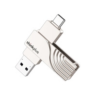 Lenovo thinkplus 64 Go Type-C USB3.0 Téléphone portable Disque U TPCU301 Ordinateur de téléphone portable à double port Clé USB montée sur véhicule