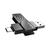 Lenovo thinkplus TSU301 128 Go Type-C USB3.1 Gen2 Disque U haute vitesse Double port Téléphone portable Ordinateur Métal Clé USB Noir