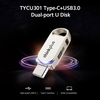 Lenovo thinkplus TYCU301 32GB Type-C USB3.0 Double port U Disque Haute vitesse Métal USB Flash Drive Type-C Smart Phone PC Laptop