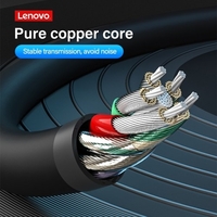 Lenovo TW13 3.5mm écouteur filaire caisson de basses intra-auriculaire casque sport écouteur avec microphone à réduction de bruit HD Design ergonomique