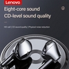 Lenovo XF06 3, 5 mm casque filaire casque semi-intra-auriculaire à réduction de bruit avec diaphragme en graphène HD Microphone fil contrôle noir