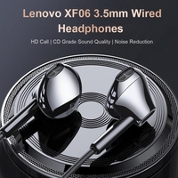 Lenovo XF06 3.5mm casque filaire casque intra-auriculaire musique stéréo écouteurs téléphone intelligent écouteurs contrôle en ligne avec Microphone