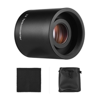 Lentille de grossissement de téléconvertisseur de convertisseur 2X Matériau métallique avec sac de transport en tissu de nettoyage pour téléobjectif 420-800mm 500mm 800mm 900mm 650-1300mm