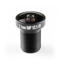 Lentille de télévision en circuit fermé de 2.1mm Fisheye 1 / 2.5 "HD 5.0 ​​mégapixels pour des caméras de télévision en circuit fermé d